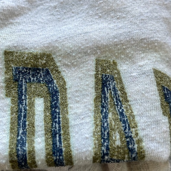 Original Retro Brand NOTRE DAME V neck Gray Tee Size L Distressed Space Dyed - Picture 9 of 9